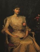 John William Waterhouse Portrait of Miss Margaret Henderson oil painting on canvas